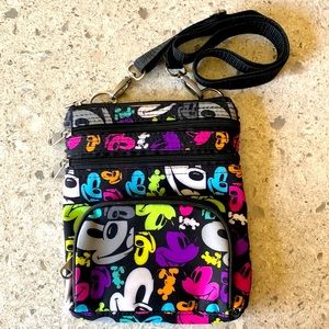 Disney Parks Colorful Pop Art Mickey Mouse Crossbody Purse Bag